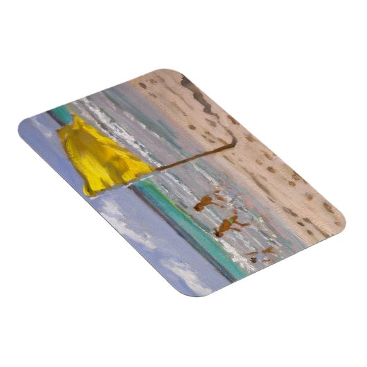 Magnet Flexible Drapeau jaune Barbade 2010 (Côté Droit)