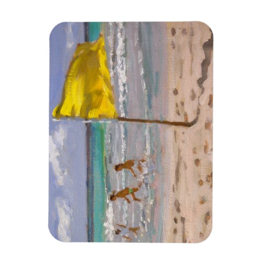 Magnet Flexible Drapeau jaune Barbade 2010 (Vertical)