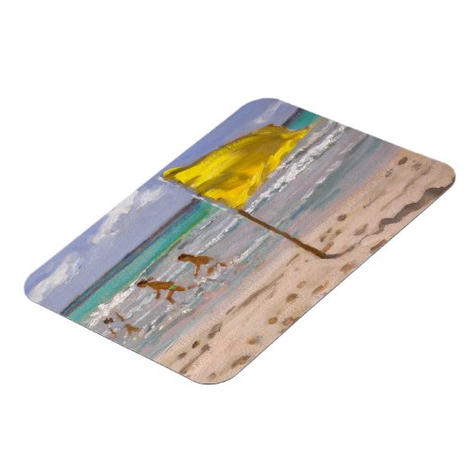 Magnet Flexible Drapeau jaune Barbade 2010 (Côté Gauche)