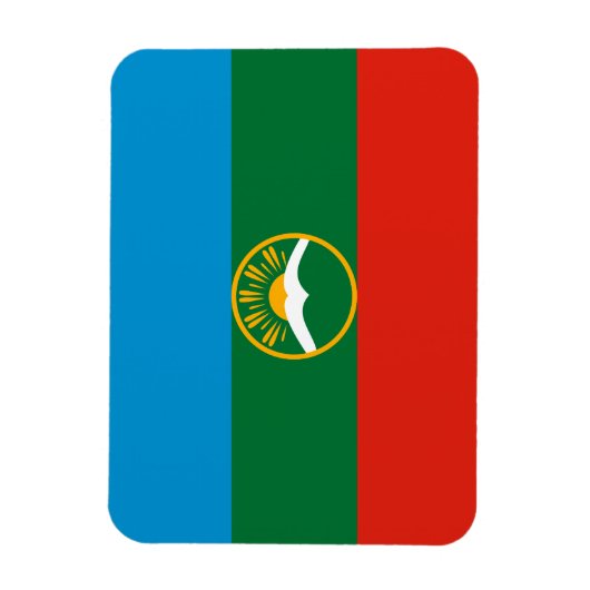 Magnet Flexible Drapeau Karachay Cherkessia (Vertical)