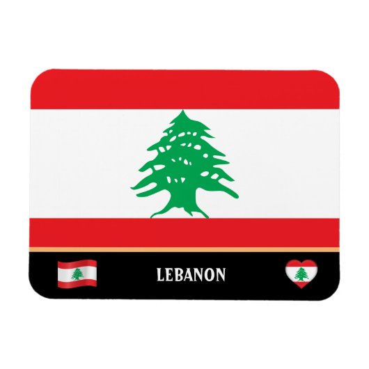 Magnet Flexible Drapeau libanais et voyage au Liban / Liban (Horizontal)