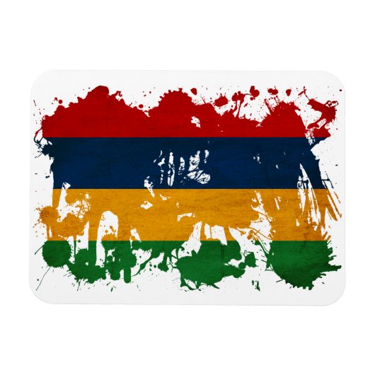 Magnet Flexible Drapeau Maurice (Horizontal)