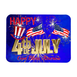 Magnet Flexible Drapeau moderne 4 juillet USA