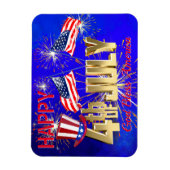 Magnet Flexible Drapeau moderne 4 juillet USA (Vertical)