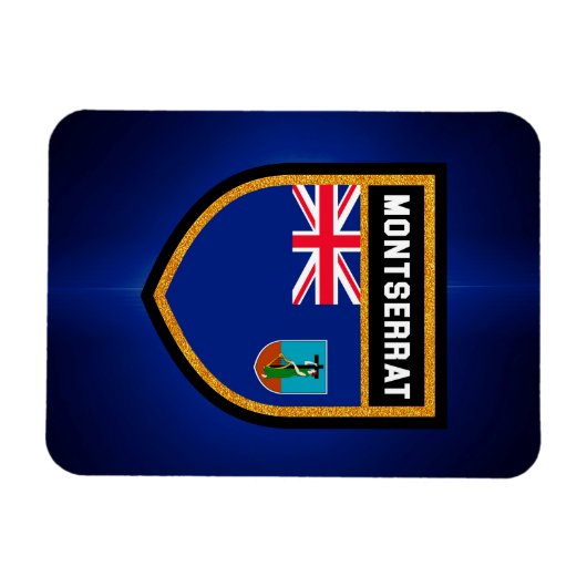 Magnet Flexible Drapeau Montserrat (Horizontal)