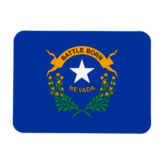 Magnet Flexible Drapeau national du Nevada (Horizontal)