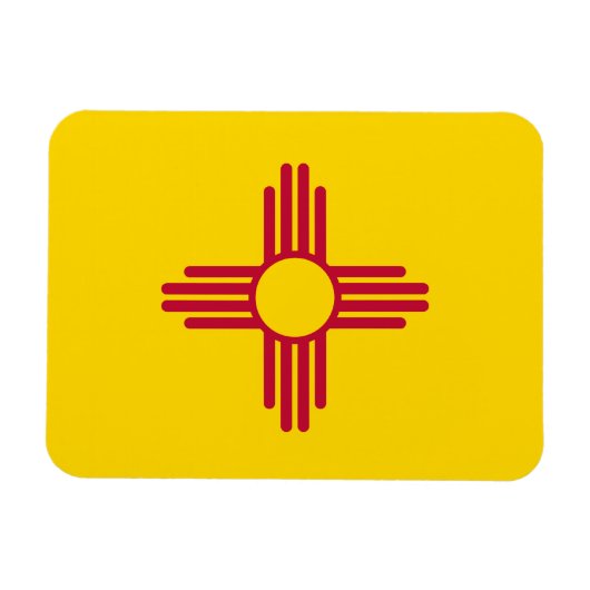 Magnet Flexible Drapeau national du Nouveau-Mexique (Horizontal)