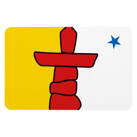 Magnet Flexible Drapeau NUNAVUT (Horizontal)