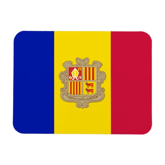 Magnet Flexible Drapeau patriotique d'Andorre (Horizontal)