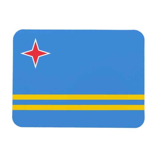 Magnet Flexible Drapeau patriotique d'Aruba (Horizontal)