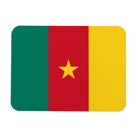 Magnet Flexible Drapeau patriotique du Cameroun (Horizontal)