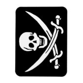 Magnet Flexible Drapeau pirate crâne épées croisées (Vertical)