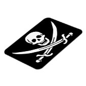 Magnet Flexible Drapeau pirate crâne épées croisées (Côté Gauche)
