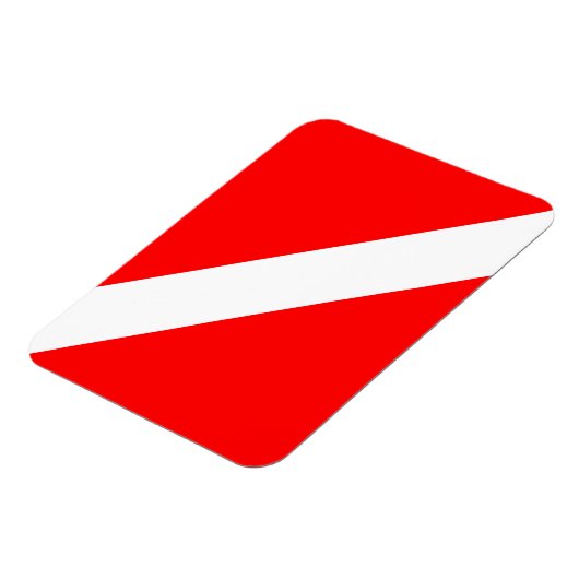 Magnet Flexible Drapeau Plongée Plongée Plongée Plongée Diver Down (Côté Gauche)