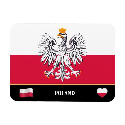 Magnet Flexible Drapeau polonais & Pologne Voyage de pays / Pologn (Horizontal)