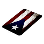 Magnet Flexible Drapeau Porto Rico Black Grunge (Côté Gauche)