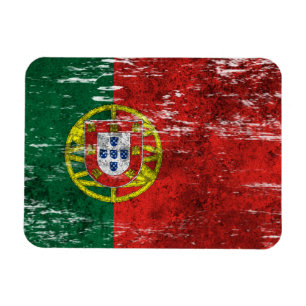 Magnet Flexible Drapeau portugais éraillé et porté
