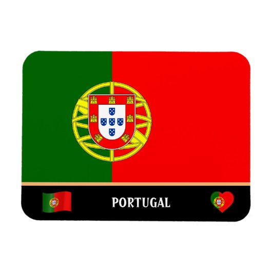 Magnet Flexible Drapeau portugais & voyage de pays / Portugal (Horizontal)