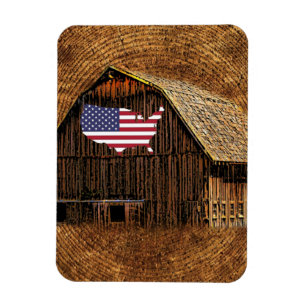 Magnet Flexible Drapeau rustique américain