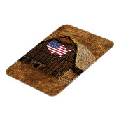 Magnet Flexible Drapeau rustique américain (Côté Gauche)