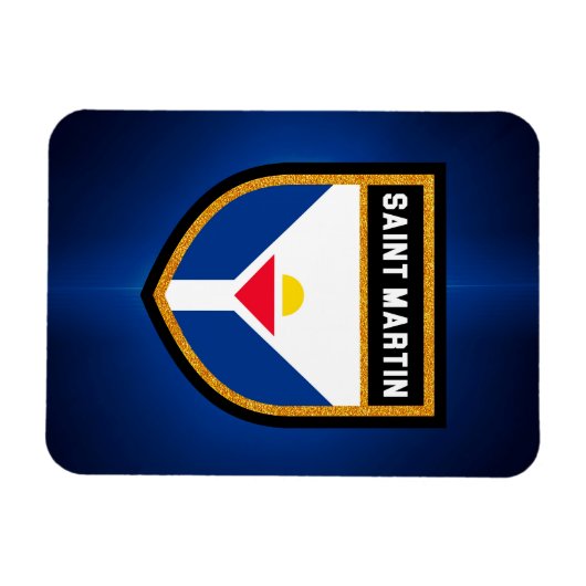 Magnet Flexible Drapeau Saint-Martin (Horizontal)