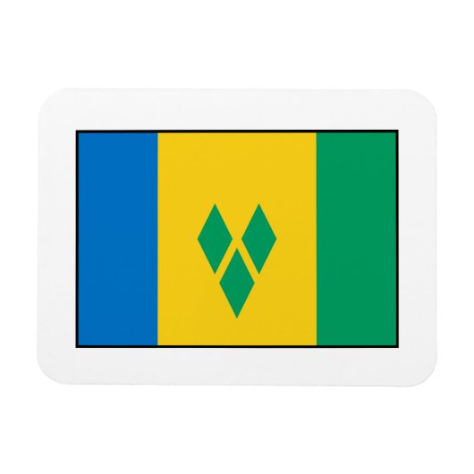 Magnet Flexible Drapeau Saint-Vincent-et-les Grenadines (Horizontal)