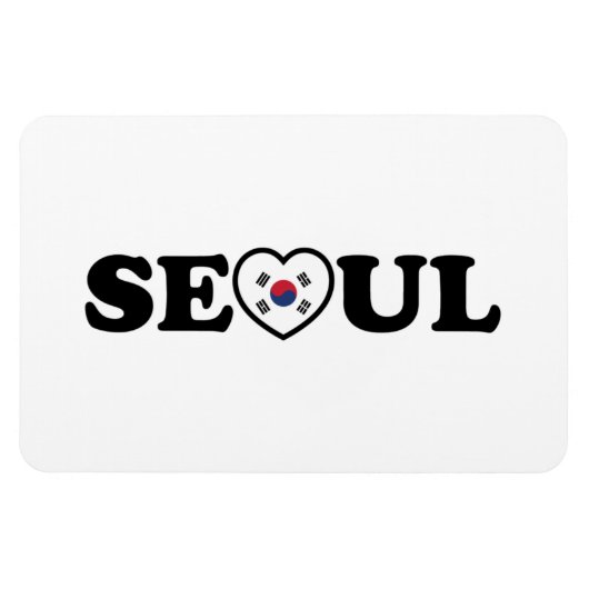 Magnet Flexible Drapeau Seoul Love Heart Taegeukgi (Horizontal)