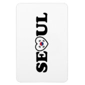 Magnet Flexible Drapeau Seoul Love Heart Taegeukgi (Vertical)