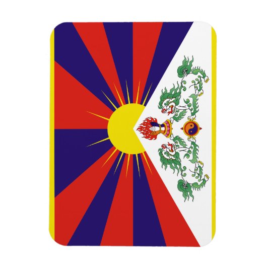 Magnet Flexible Drapeau tibétain (Vertical)
