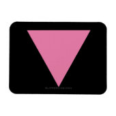 Magnet Flexible Drapeau triangle rose de SlipperyJoe's symbole ros (Horizontal)