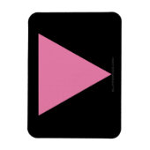 Magnet Flexible Drapeau triangle rose de SlipperyJoe's symbole ros (Vertical)