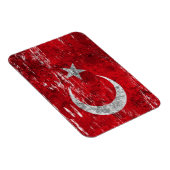 Magnet Flexible Drapeau turc soufflé et usé (Côté Droit)