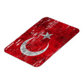 Magnet Flexible Drapeau turc soufflé et usé (Côté Gauche)