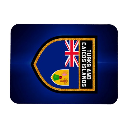 Magnet Flexible Drapeau Turcs Et Caicos (Horizontal)