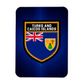 Magnet Flexible Drapeau Turcs Et Caicos (Vertical)