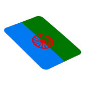 Magnet Flexible Drapeau tzigane romani officiel (Côté Droit)
