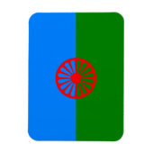 Magnet Flexible Drapeau tzigane romani officiel (Vertical)
