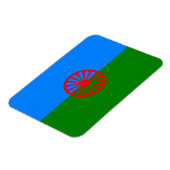 Magnet Flexible Drapeau tzigane romani officiel (Côté Gauche)