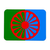 Magnet Flexible Drapeau tzigane romani officiel (Horizontal)