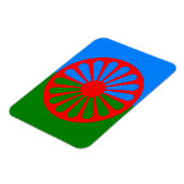 Magnet Flexible Drapeau tzigane romani officiel (Côté Gauche)