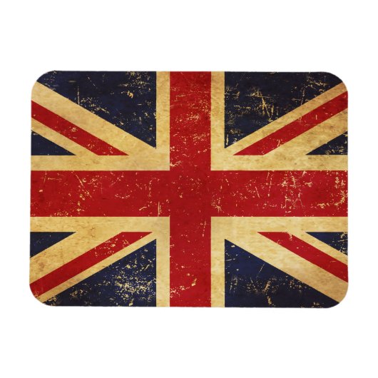 Magnet Flexible Drapeau Union Jack britannique Vintage (Horizontal)