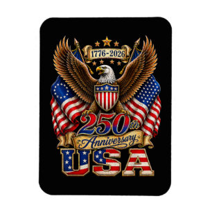Magnet Flexible Drapeau USA 250e anniversaire 250 ans d'Amérique