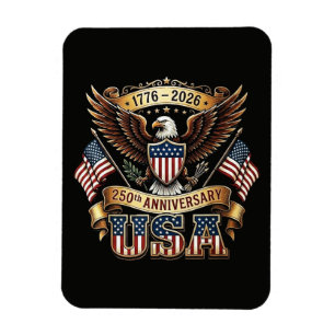 Magnet Flexible Drapeau USA 250e anniversaire 250 ans d'Amérique