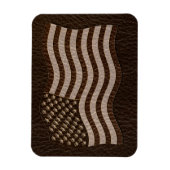 Magnet Flexible Drapeau USA aspect cuir foncé (Vertical)