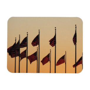 Magnet Flexible Drapeaux au coucher du soleil Patriotique américai