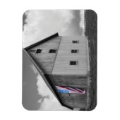 Magnet Flexible Drapeaux de nos agriculteurs - Grange avec drapeau (Vertical)