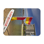 Magnet Flexible Drapeaux et carte de secourt de surf (Horizontal)