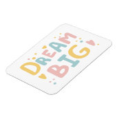 Magnet Flexible Dream Big Pastel Hearts (Côté Gauche)
