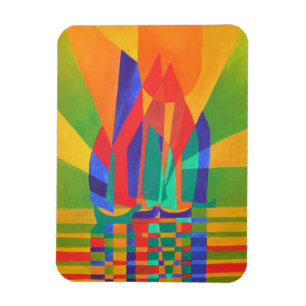 Magnet Flexible Dreamboat Un Câble Cubiste Aux Couleurs Primaires