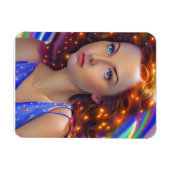 Magnet Flexible Dreamy Girl with Rainbow Lights (Horizontal)